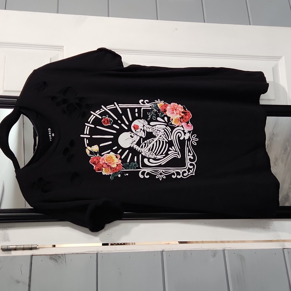 Toward the Lover's graphic tee with destressing size 00